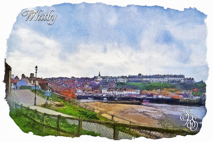 Postcard. Whitby. View from Henrietta Street. Yorkshire series. Открытка Витби, вид с Генриетта стрит. Йоркширская серия