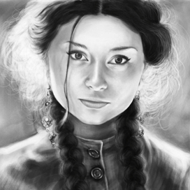 Весенний портрет ЧБ