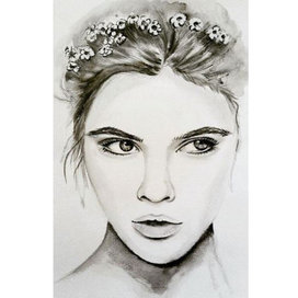 Девушка с цветочным венком