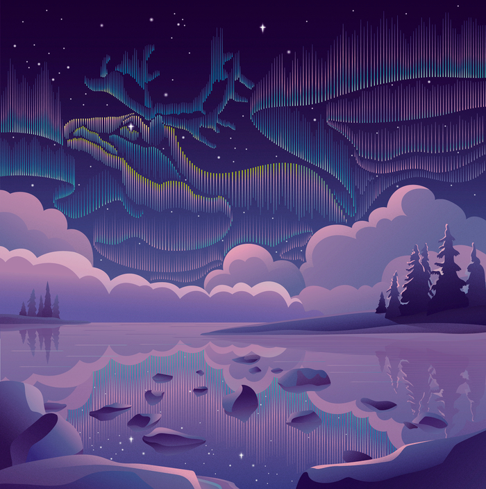 Северное сияние. Мурманск.