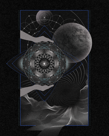 Космический принт на футболку