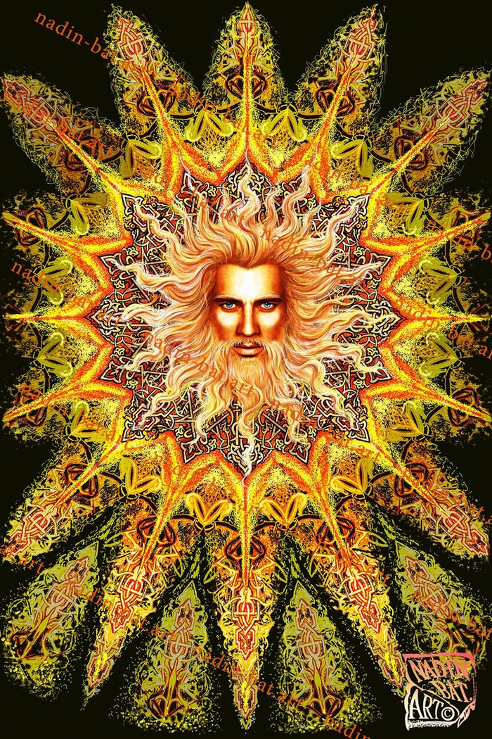 Ярило. Принт из серии "Славянские боги".