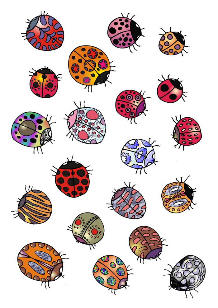 Много божьих коровок :-)