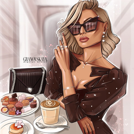 Девушка в кафе