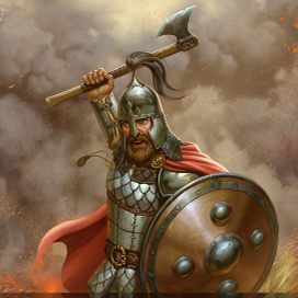 Богатырь с топором. Cover 1 в богатырском стиле.