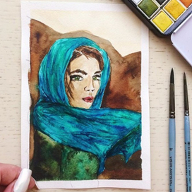 Adore by my new work. “Asian fairytale”. 💎paper palazzo premium 200 g/m; 💎size 130/187; 💎mungyo professional watercolor.