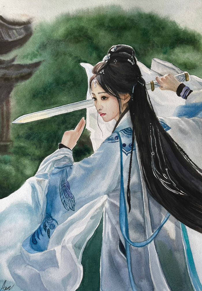 девушка с мечом