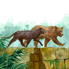 Балу и Багира спешат на помощь Маугли