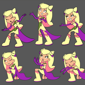 Концепт поз персонажей