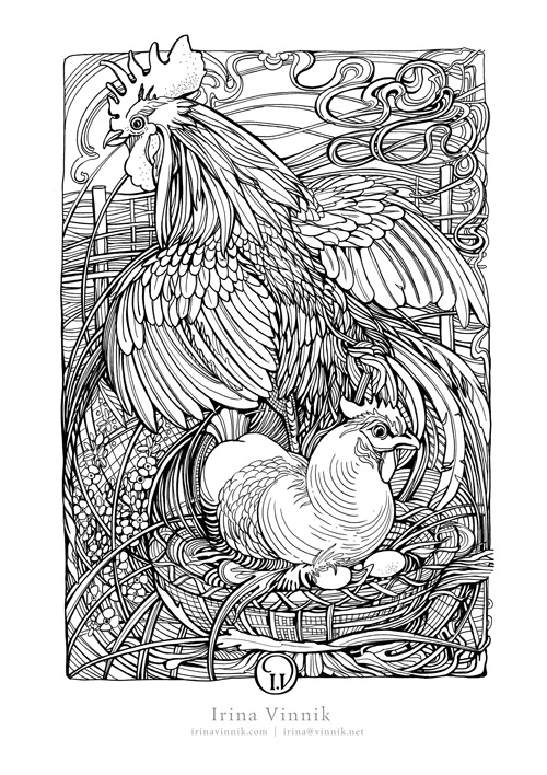 Петух и курица