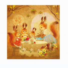 А что у белок на обед?)