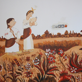 Роспись "Жил был пес"