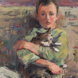 Максим с кисой