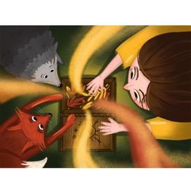 Осенние сокровища. Детская книжная иллюстрация 