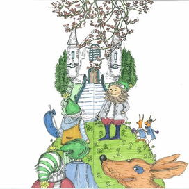 гномы у замка, а рыжики идут под венец