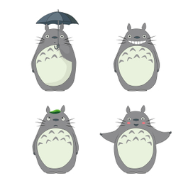 set of Totoro icons