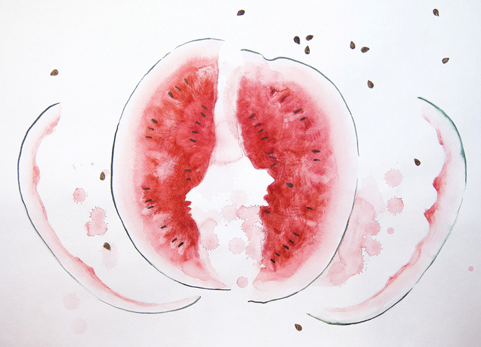 Полусъеденный арбуз