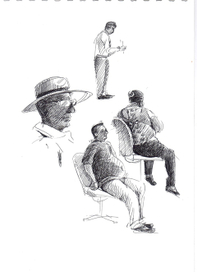 посетители кафе