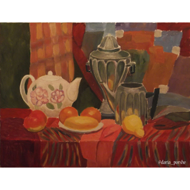 натюрморт в красных тонах