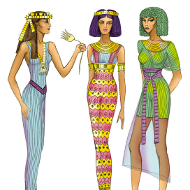 Древний Египет. Книга «Карнавал моды». Рисунок автора