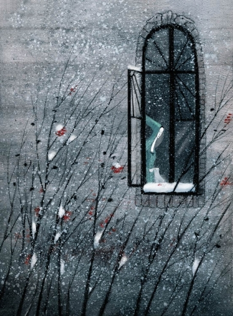 Иллюстрация к сказке "Белоснежка и 7 гномов"