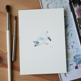 Лу. миниатюрная акварель