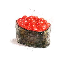 Суши с красной икрой. 