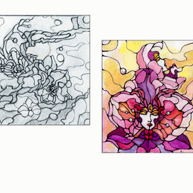 эскизы витража