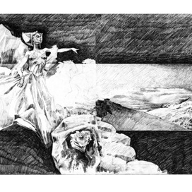 эскиз форзаца"СнежнаяКоролева"