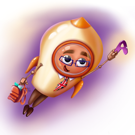 Иллюстрация ракета летит с буквой приносит знания для школы английского языка.