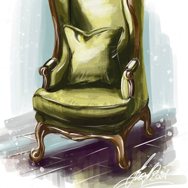 Кресло, предметы интерьера