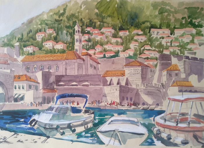 Вид на Дубровник с бухты