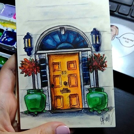 Orange door