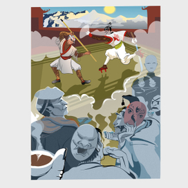 Иллюстрация для брошюры "Чайная битва"