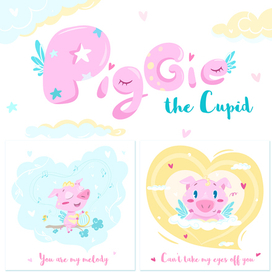 Серия открыток к 14 февраля.