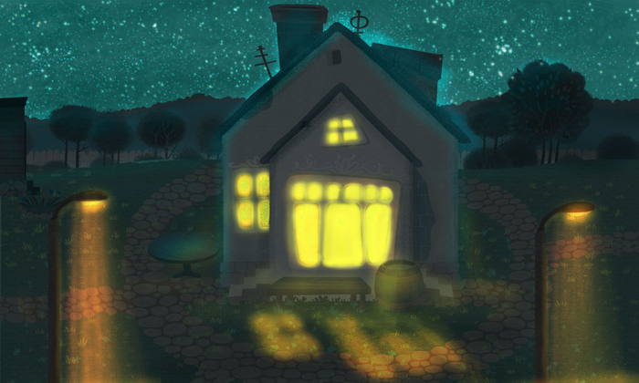 Фоновые иллюстрации для мульсериала "Ася и Вася" Riki Group