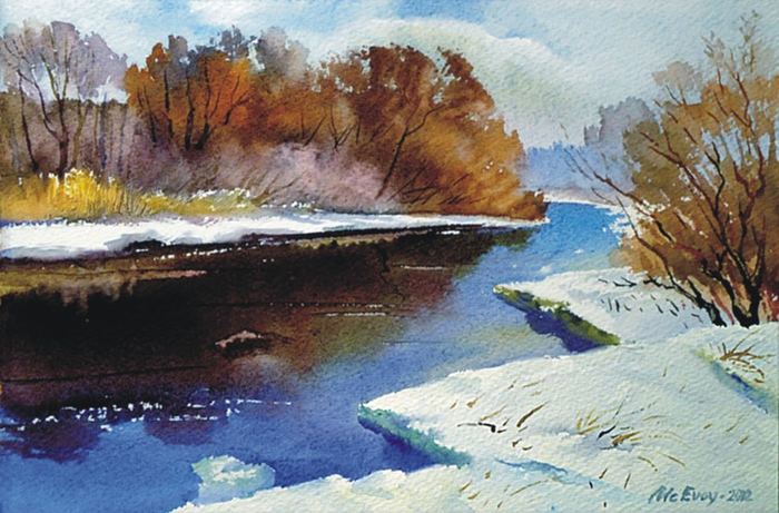 ,,Зима на р.Олекте.Латвия,,