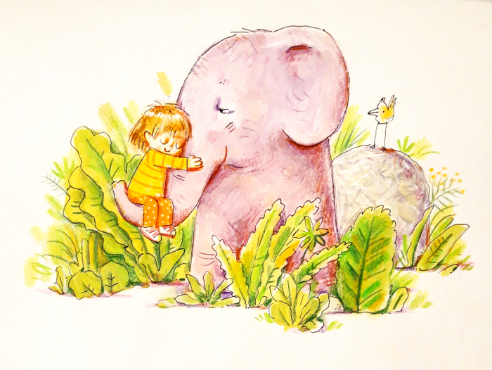 На хоботе слона