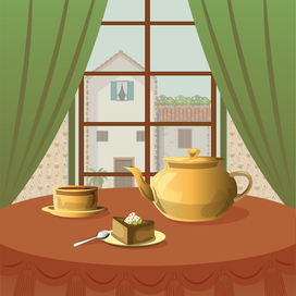 Натюрморт с чайным сервизом