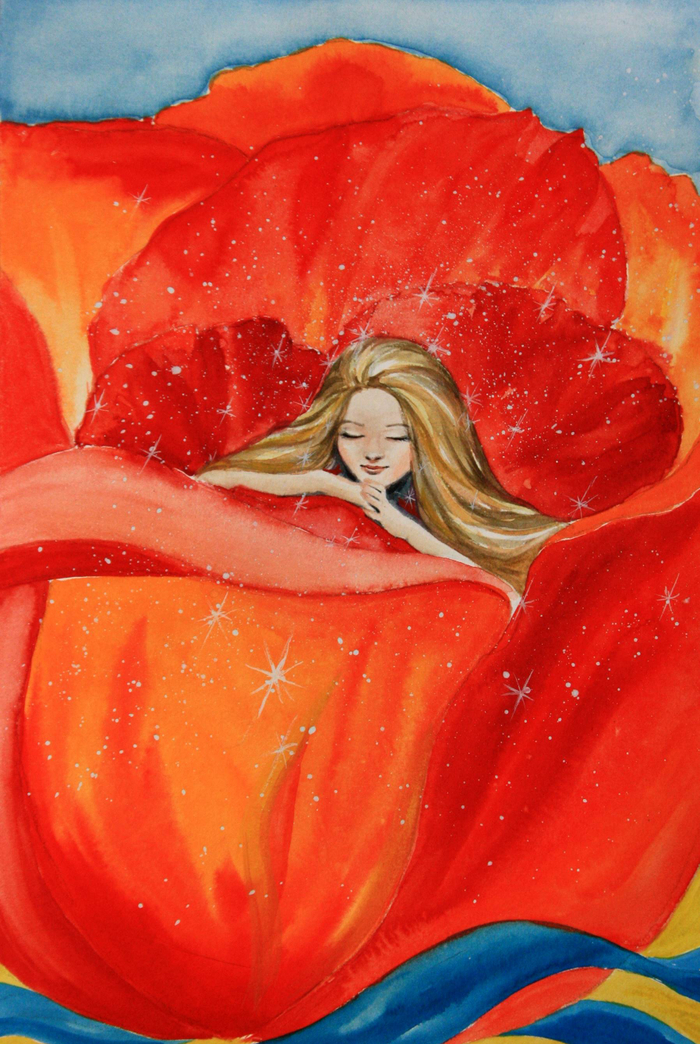 Дюймовочка. Часть 2. Появление маленькой девочки из волшебного цветка.