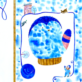 Обложка сказки Юлии Симбирской «История синей варежки»