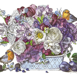 Натюрморт с птицами