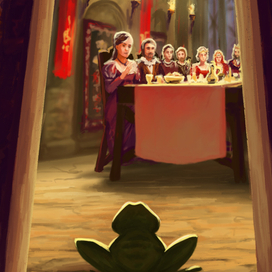 2-ая иллюстрация к сказке "Король-Лягушонок" братьев Гримм