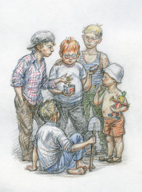 иллюстрация. Юрий Третьяков "Толстый мальчишка Глеб"("Речь"2015)