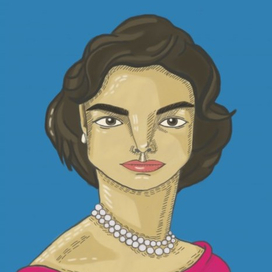 Иллюстрация к серии "Знаменитые женщины 20 века" Жаклин Кеннеди