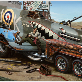 Иллюстрация девушки механика