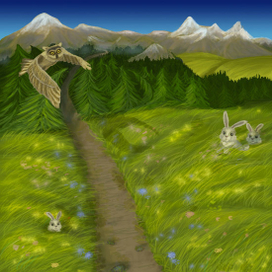 Сова и зайцы