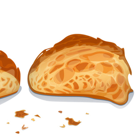 Круассан в разрезе