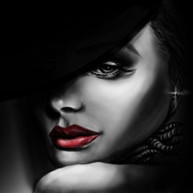 девушка в шляпе