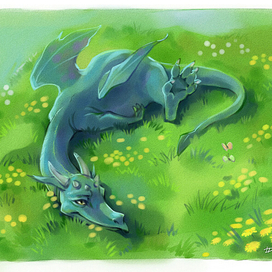 Дракон в одуванчиках